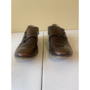 UV Signature Jaz Milano Men Brown Triple Buckle Monk Strap Dress Shoes Mens 10.5